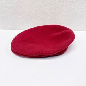 Kangol 504 Wool Cap Size XL Red Driver Hat Newsboy